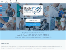 Tablet Screenshot of bodyprochiro.com